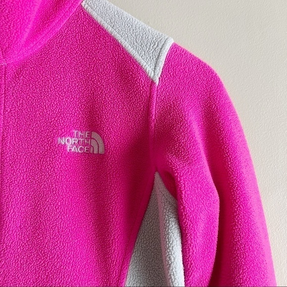 The North Face • Full Zip Fleece Jacket‎ in Hot Pink and Light Grey, Size XS - Picture 5 of 14